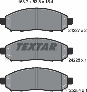 Textar 2422704 - Set placute frana,frana disc aaoparts.ro