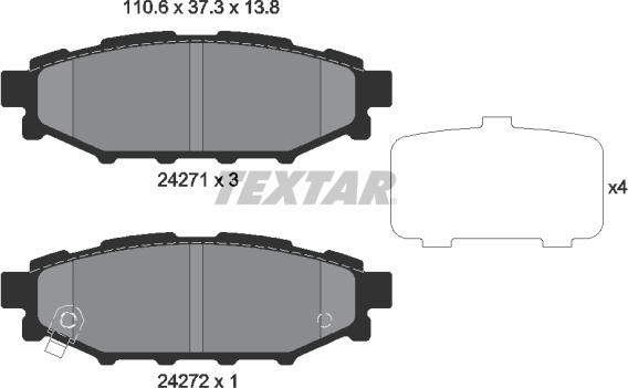 Textar 2427101 - Set placute frana,frana disc aaoparts.ro