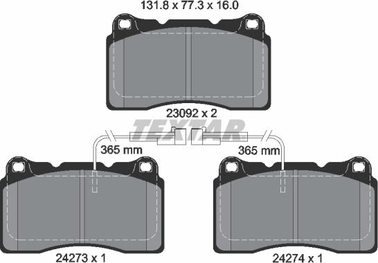 Textar 2427301 - Set placute frana,frana disc aaoparts.ro