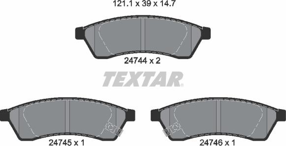 Textar 2474401 - Set placute frana,frana disc aaoparts.ro