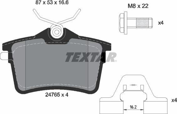 Textar 2476501 - Set placute frana,frana disc aaoparts.ro