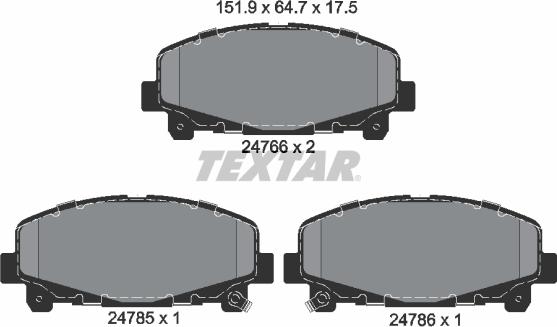 Textar 2476601 - Set placute frana,frana disc aaoparts.ro