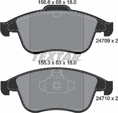 Textar 2470901 - Set placute frana,frana disc aaoparts.ro