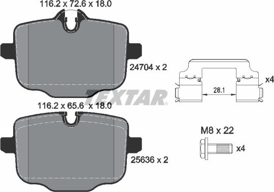 Textar 2470401 - Set placute frana,frana disc aaoparts.ro