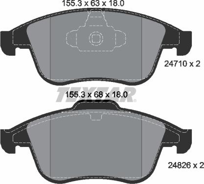 Textar 2471001 - Set placute frana,frana disc aaoparts.ro