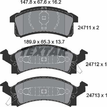 Textar 2471101 - Set placute frana,frana disc aaoparts.ro