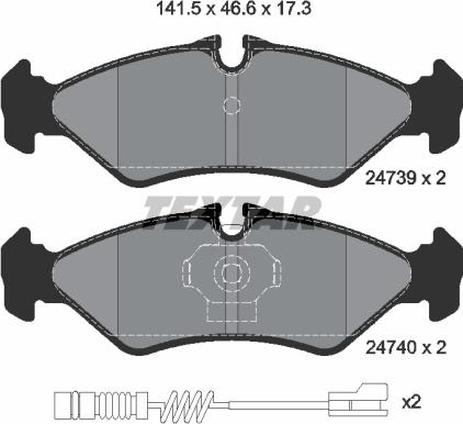 Textar 2473901 - Set placute frana,frana disc aaoparts.ro