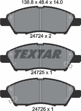 Textar 2472401 - Set placute frana,frana disc aaoparts.ro