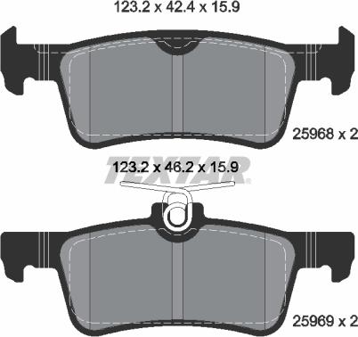 Textar 2596801 - Set placute frana,frana disc aaoparts.ro