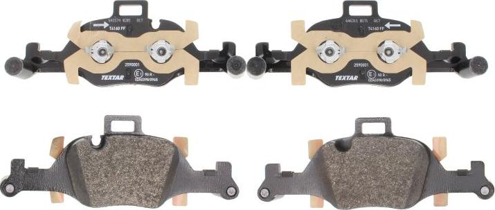 Textar 2590001 - Set placute frana,frana disc aaoparts.ro