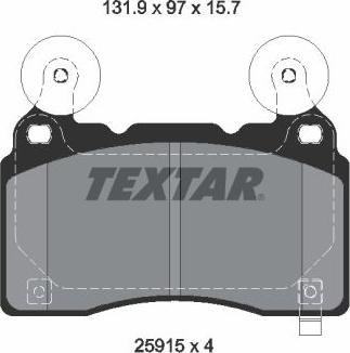 Textar 2591501 - Set placute frana,frana disc aaoparts.ro