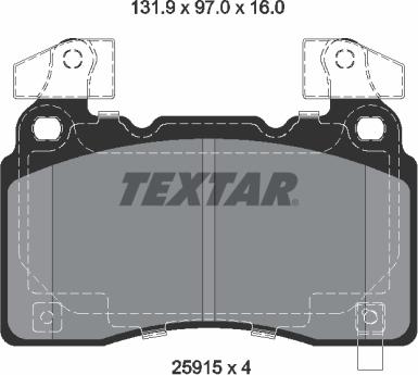 Textar 2591503 - Set placute frana,frana disc aaoparts.ro