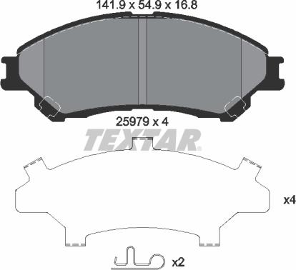 Textar 2597901 - Set placute frana,frana disc aaoparts.ro