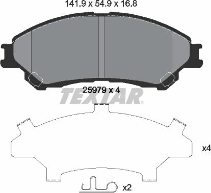 Textar 2597901 - Set placute frana,frana disc aaoparts.ro
