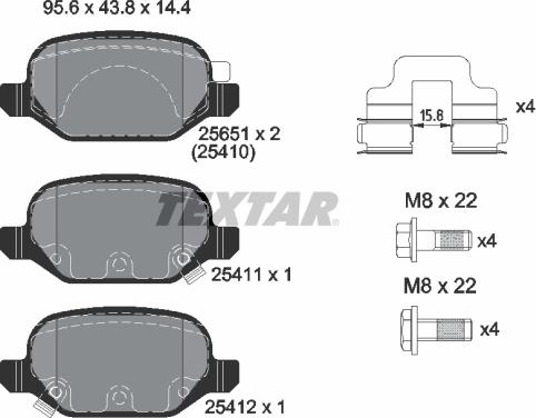 Textar 2541001 - Set placute frana,frana disc aaoparts.ro