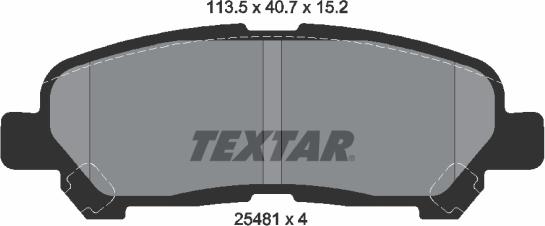 Textar 2548101 - Set placute frana,frana disc aaoparts.ro