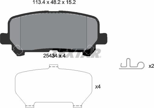 Textar 2543401 - Set placute frana,frana disc aaoparts.ro