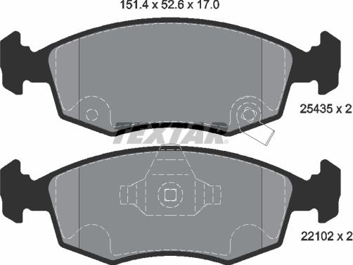 Textar 2543501 - Set placute frana,frana disc aaoparts.ro