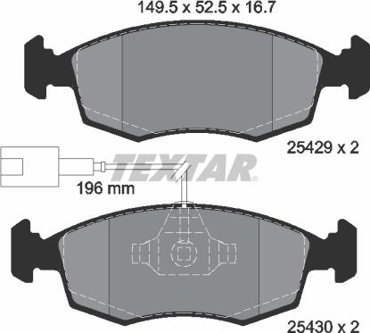 Textar 2542901 - Set placute frana,frana disc aaoparts.ro