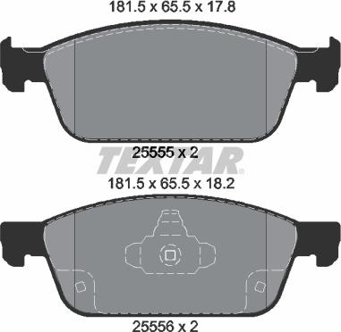 Textar 2555501 - Set placute frana,frana disc aaoparts.ro