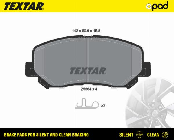 Textar 2556401SC - Set placute frana,frana disc aaoparts.ro