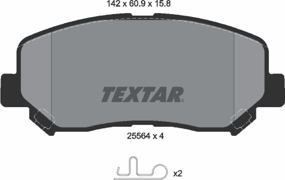 Textar 2556401 - Set placute frana,frana disc aaoparts.ro