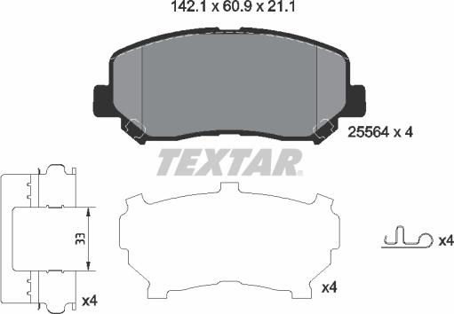 Textar 2556403 - Set placute frana,frana disc aaoparts.ro