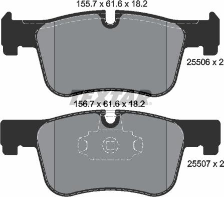 Textar 2550601 - Set placute frana,frana disc aaoparts.ro