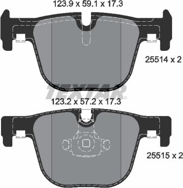 Textar 2551401 - Set placute frana,frana disc aaoparts.ro