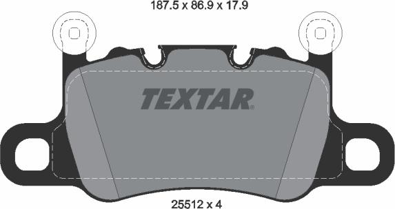 Textar 2551205 - Set placute frana,frana disc aaoparts.ro