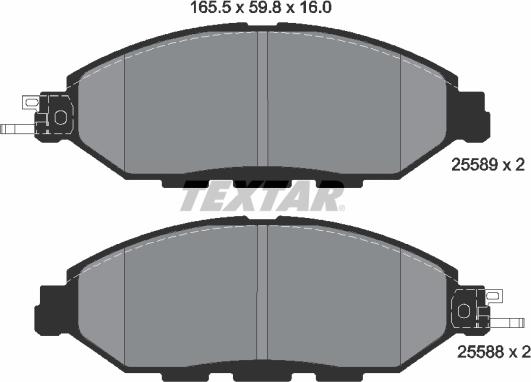 Textar 2558903 - Set placute frana,frana disc aaoparts.ro