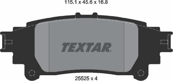 Textar 2552501 - Set placute frana,frana disc aaoparts.ro