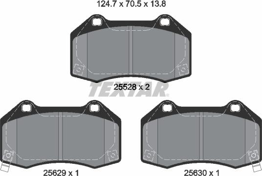 Textar 2552803 - Set placute frana,frana disc aaoparts.ro