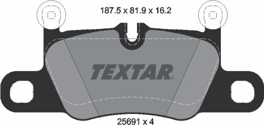 Textar 2569101 - Set placute frana,frana disc aaoparts.ro