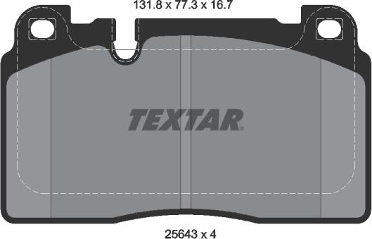 Textar 2564305 - Set placute frana,frana disc aaoparts.ro