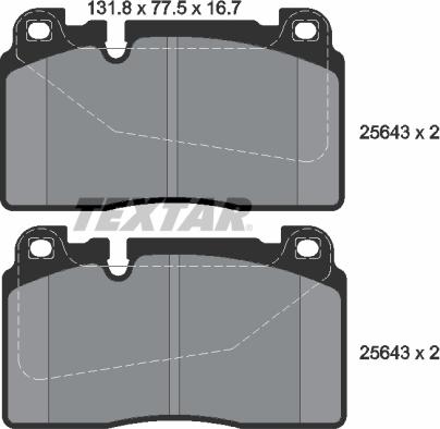 Textar 2564301 - Set placute frana,frana disc aaoparts.ro