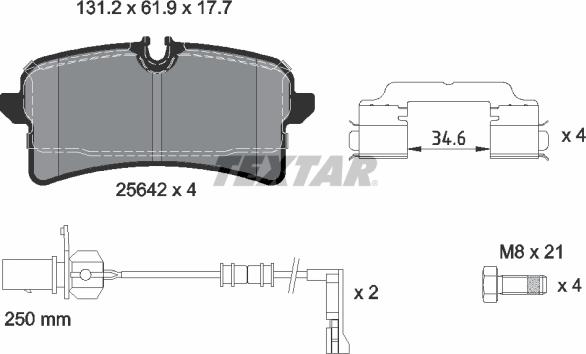 Textar 2564201 - Set placute frana,frana disc aaoparts.ro