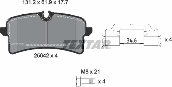 Textar 2564203 - Set placute frana,frana disc aaoparts.ro