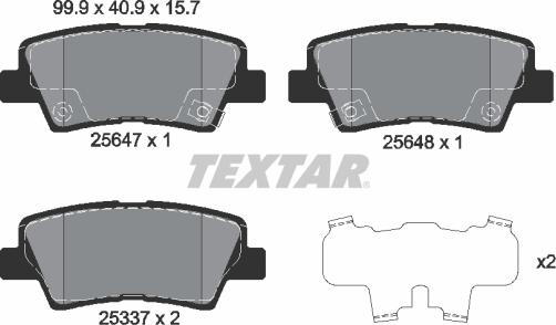 Textar 2564701 - Set placute frana,frana disc aaoparts.ro