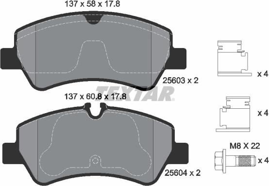 Textar 2560301 - Set placute frana,frana disc aaoparts.ro