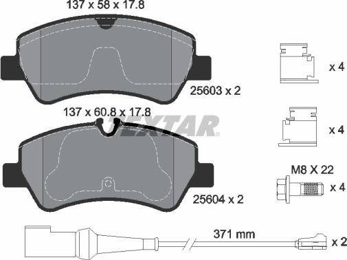 Textar 2560303 - Set placute frana,frana disc aaoparts.ro