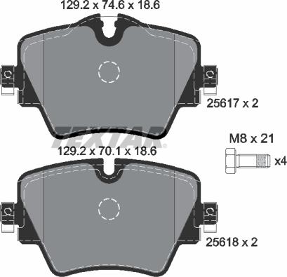 Textar 2561701 - Set placute frana,frana disc aaoparts.ro