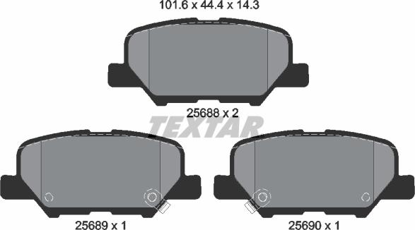 Textar 2568801 - Set placute frana,frana disc aaoparts.ro