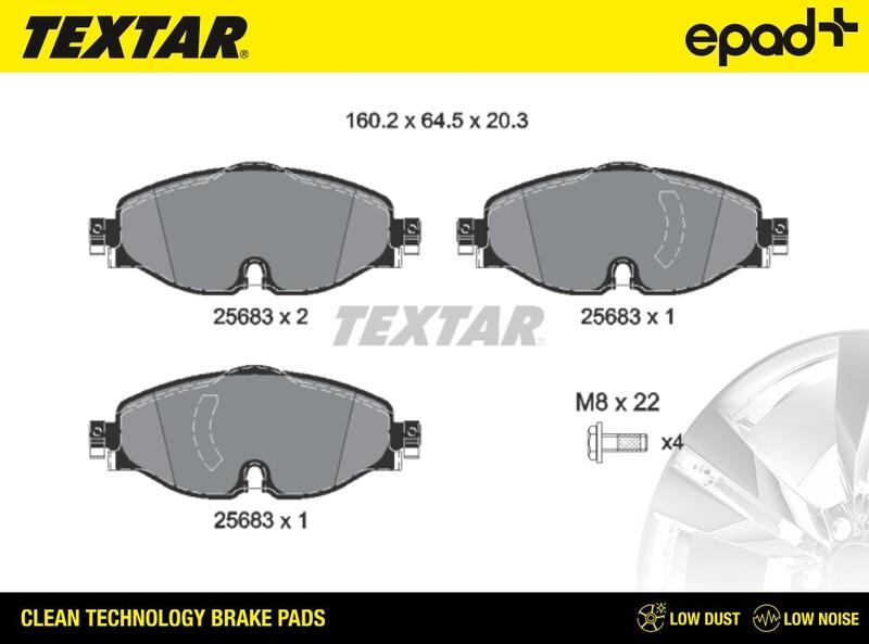 Textar 2568303CP - Set placute frana,frana disc aaoparts.ro