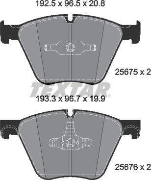 Textar 2567501 - Set placute frana,frana disc aaoparts.ro