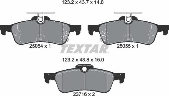 Textar 2505401 - Set placute frana,frana disc aaoparts.ro