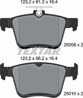 Textar 2500801 - Set placute frana,frana disc aaoparts.ro