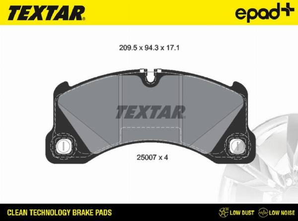 Textar 2500701CP - Set placute frana,frana disc aaoparts.ro