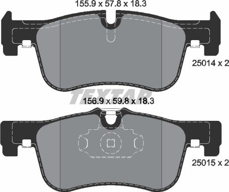 Textar 2501401 - Set placute frana,frana disc aaoparts.ro