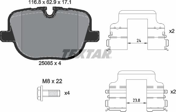 Textar 2508501 - Set placute frana,frana disc aaoparts.ro